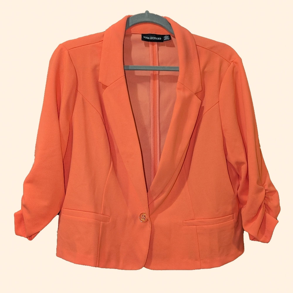 Cropped Orange Blazer NWOT